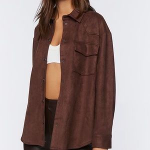 Brand New Faux Suede Shacket - Size Small